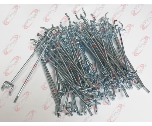 100 Pc Heavy duty steel 1/8" x 6'' Peg Board Hooks Shelf Hanger